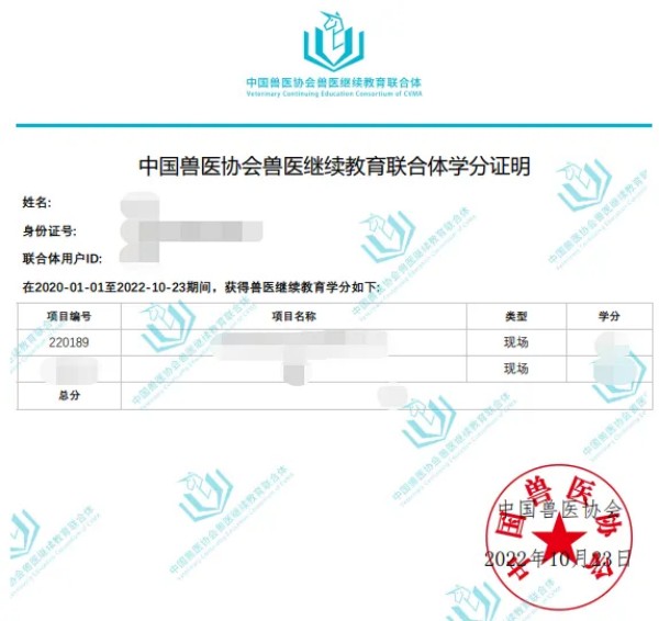 兽医继续教育积分兑换新机制