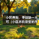 小区养狗，手续缺一不可（小区养狗需要的手续及办理流程，了解一下吧！）（图3）