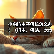 狗狗拉虫子长的预防与解决方法