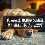 狗宝宝出生后多久能洗澡？最佳时机与注意事项（图2）