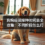 狗狗疫苗接种时间表全攻略：不同阶段怎么打？（图1）
