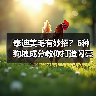泰迪美毛有妙招？6种狗粮成分教你打造闪亮毛发（图3）