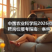 中国农业科学院2026招聘岗位报考指南：条件与流程详解（图2）