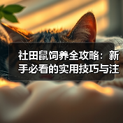 社田鼠饲养全攻略：新手必看的实用技巧与注意事项（图4）
