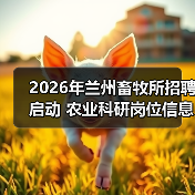 2026年兰州畜牧所招聘启动 农业科研岗位信息详解（图2）