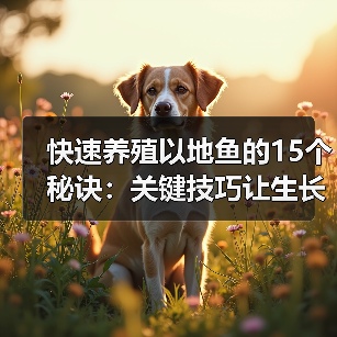 快速养殖以地鱼的15个秘诀：关键技巧让生长飞快