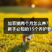 加菲猫两个月怎么养？新手必知的15个养护要点