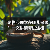 宠物心理学在哪儿考试？一文讲清考试途径（图2）