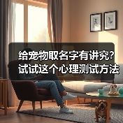 给宠物取名字有讲究？试试这个心理测试方法