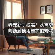 养宠新手必看！从需求判断到使用维护的宠物用品经验指南（图1）