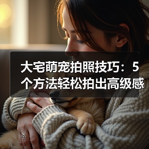 大宅萌宠拍照技巧：5个方法轻松拍出高级感宠物照片（图1）