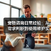 宠物咨询日常经验：从需求判断到使用维护实用指南（图3）