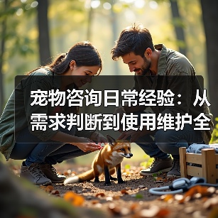 宠物咨询日常经验：从需求判断到使用维护全攻略（图4）