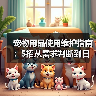 宠物用品使用维护指南：5招从需求判断到日常保养（图4）