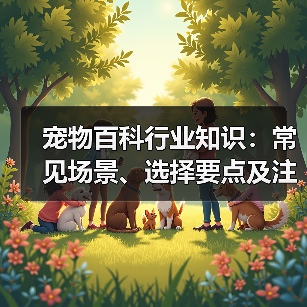 宠物百科行业知识：常见场景、选择要点及注意事项（图1）