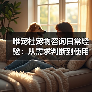 唯宠社宠物咨询日常经验：从需求判断到使用维护全攻略（图3）