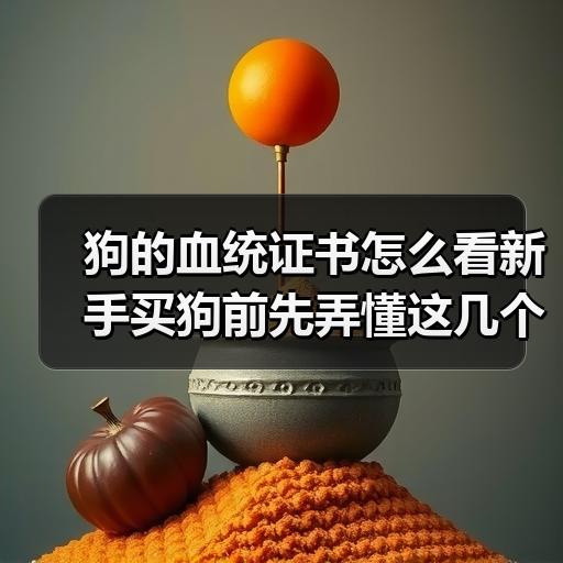 狗的血统证书怎么看新手买狗前先弄懂这几个关键点