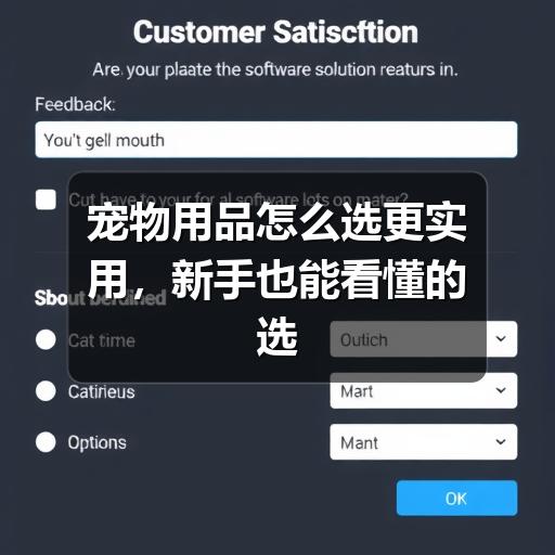 宠物用品怎么选更实用,新手也能看懂的选购思路